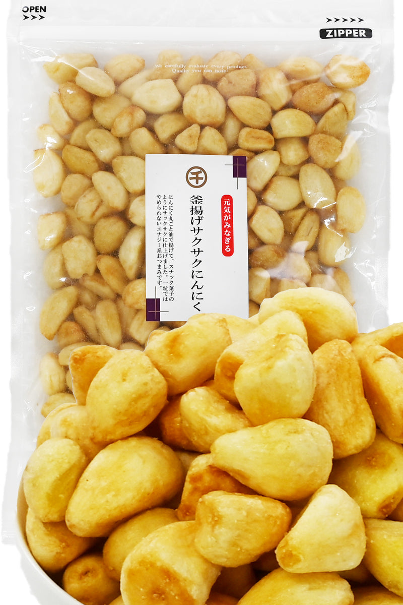 釜揚げサクサクにんにく 300g チャック付き袋 お徳用 – つまみ蔵