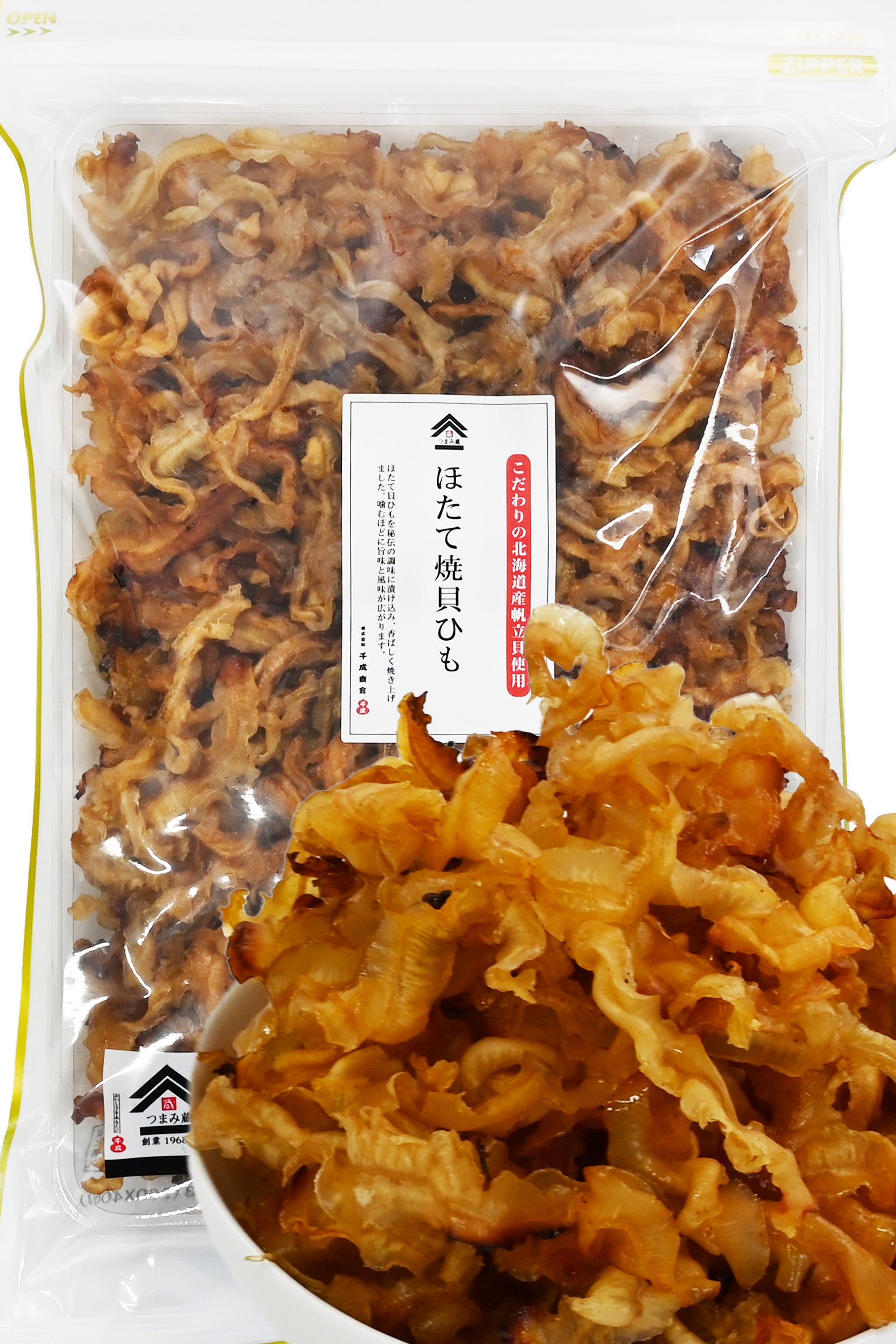 ホタテ貝ひも使用　–　450ｇ　国産　ほたて焼き貝ひも　北海道産　つまみ蔵